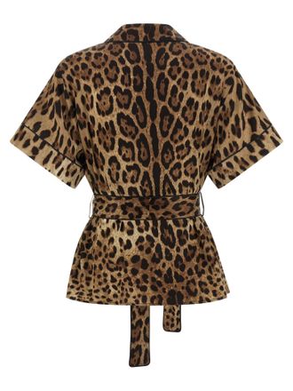 Dolce & Gabbana Womens Brown Silk Blouse