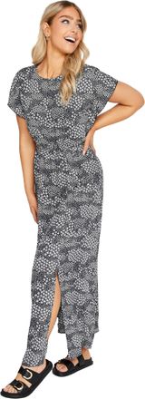 M&Co Womens Ditsy Frill Sleeve Maxi Dress - Womens Navy