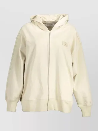 Calvin Klein cotton relaxed-fit zip-up hoodie