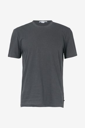 James Perse Rundhals-Kurzarm-T-Shirt aus leichtem Jersey