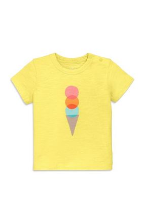 primary Baby Ice Cream Cone Tee in Banana Scoops at Nordstrom, Size 18-24M