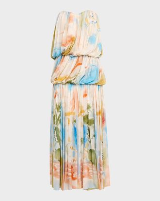 Ulla Johnson x Helen Frankenthaler Reverie Strapless Silk Gown