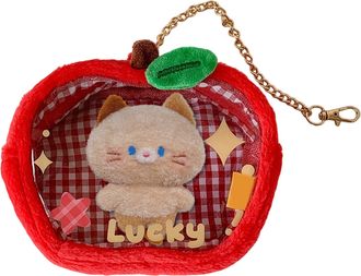 Generic Clear Bag Keychain - Keychaiin Pouch | Compact Clearr Figure Display For Doll | Star Element Protective Case Keychains, Mini Transparent Purse