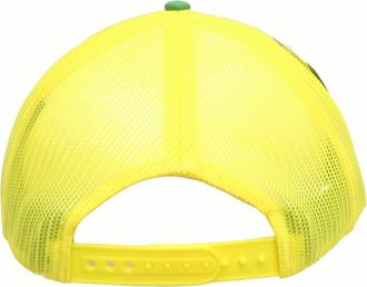 John Deere Baseball Cap Trucker Hat 13083359Gr Current Front Left Baseball Cap Trucker Hat Trademark Emb Gryw Green/Yellow, Green/Yellow, One size