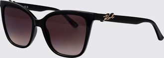 Karl Lagerfeld Occhiali da sole cat eye in acetato con logo metallico e design vintage