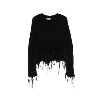 Junya Watanabe Distressed Chunky-knit Sweater