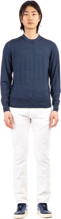 Drumohr Super 140s Watercolor Dyed Extrafine Wool Crewneck Sweater
