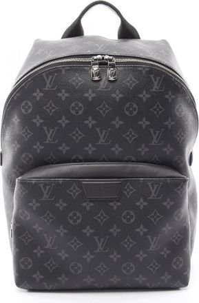 Louis Vuitton Black Pvc Leather Backpack Handbag (Pre-Owned)