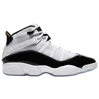 Nike Jordan Mens 6 Rings - Basketball Shoes - Black / Metallic Gold / White Size 12.5