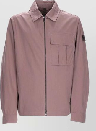 Belstaff collared long sleeve coat chest pocket