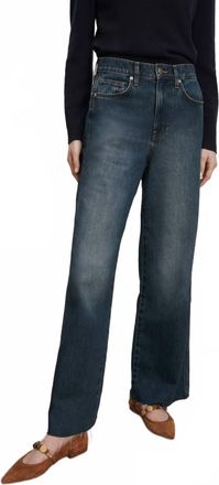 Veronica Beard Taylor High Rise Wide Leg Jeans In Rebel Moon