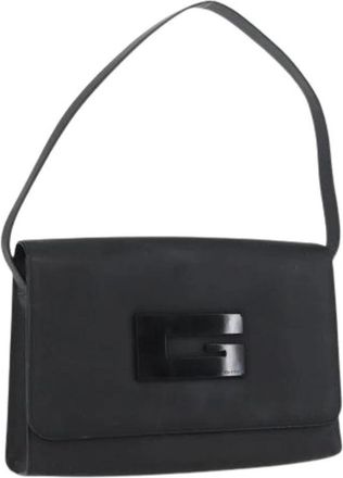 Gucci Pre-owned Vintage Schoudertas - Dames - Vintage Schoudertas - Zwart - ONE Size - Leer - Vintage