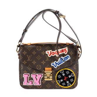 Louis Vuitton Pre-owned Womens Ltd.Ed.Patches Pochette Metis MM Shoulder Bag - Brown - One Size