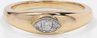 Stone and Strand Muse 10kt gold ring with diamonds