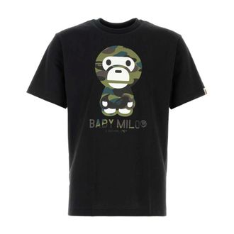 A Bathing Ape T-Shirts, male, Black, Size: 2XL 1st Camp Baby Milo T-shirt