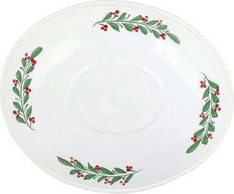 Vietri Vietri Aria Holiday Shallow Oval Bowl With $13 Credit