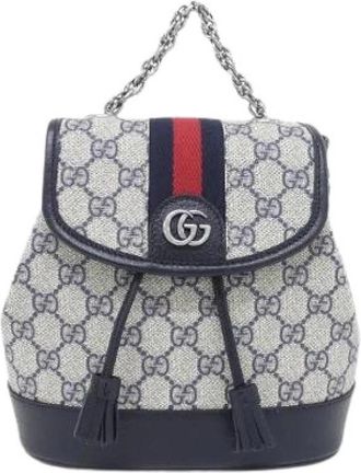 Gucci Pre-owned Ophidia GG Supreme Canvas Rugzak - Dames - Vintage Rugzakken - Veelkleurig - ONE Size - Leer - Vintage