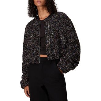 Rag & Bone Samira Bomber Jacket in Black Multi at Nordstrom Rack, Size Medium