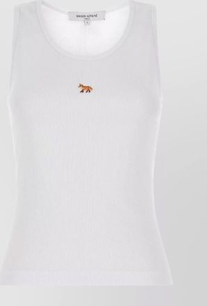 Maison Kitsun&eacute; ribbed texture sleeveless tank top