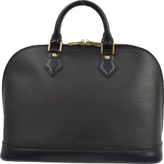 Louis Vuitton Alma Epi Leather Black Leather Handbag (Pre-Owned)