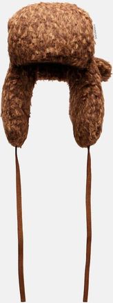 Ruslan Baginskiy Logo suede-trimmed aviator hat