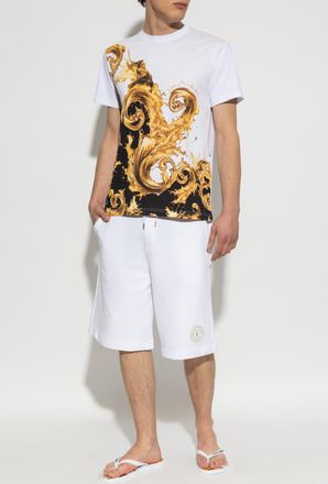 Versace Jeans Couture T-shirt With barocco Print, Mens, White