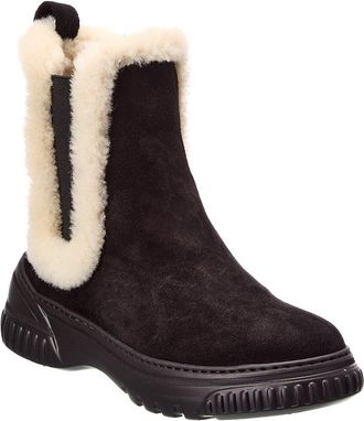 Dior D-Racer Suede & Shearling Boot