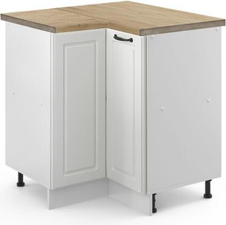 Vicco Mobile ad angolo cucina R-Line, Bianco casa di campagna, 75.6 cm, pl Rovere Vicco