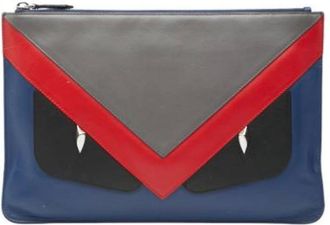 Fendi Pre-owned Clutches, female, Blue, Size: ONE SIZE Pre-owned Leather Clutch