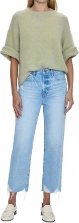 Pistola Denim Cassie Crop Super High Rise Straight Crop Jeans In Leisure Vintage