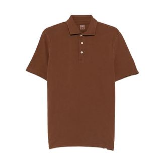 Fedeli Polo Shirts, male, Brown, Size: 2XL Zero Superlight Piquet Polo