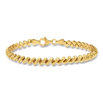 Ross-Simons Italian 6mm 18kt Gold Over Sterling San Marco Bracelet
