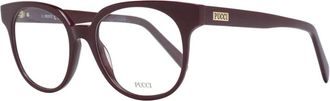 Pucci Bourgondische Ronde Plastic Optische Frames - Dames - Brillen - Rood - ONE Size - Accessoires