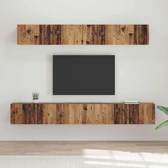 vidaXL Vidaxl - Juego De Muebles De Tv 5 Pcs Madera Vieja Mediano