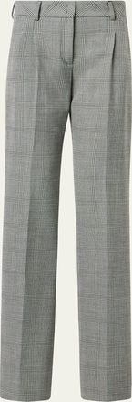 Akris Fabri Prince Of Wales Check Straight-Leg Trousers