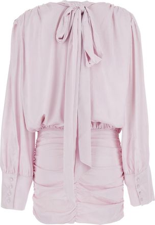 Rotate Womens Dress Pink Silk