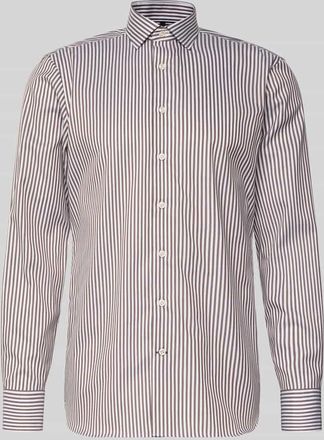 Olymp Slim Fit Freizeithemd mit Kentkragen Modell Namur in Mittelbraun, Gr&ouml;&szlig;e 42
