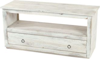 Hhg Hhg - Mesa De Centro Mesa De Sal&oacute;n Mesa Auxiliar, Aspecto Shabby, Vintage, Blanca