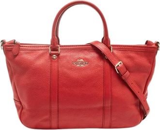 Coach Pre-owned Handbags, female, Red, Size: ONE SIZE Pre-owned Leather Handbag