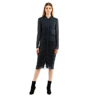 Patrizia Pepe Dazzle Dress - Dames - Casual kleedjes - Blauw - XS - Polyester - Kleedjes