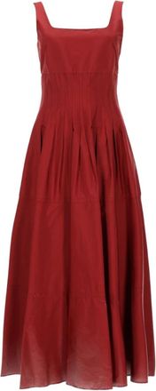 Max Mara Dames, Jurken, Rood, Maat: XS Katoen