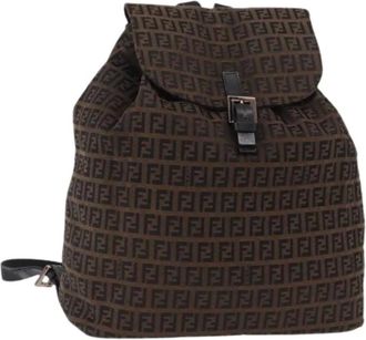Fendi Pre-owned Backpacks, female, Brown, Size: ONE SIZE Pre-owned Canvas Backpack