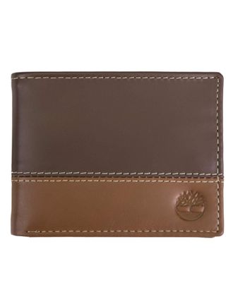 Timberland Mens Leather Trifold Hybrid Passcase Wallet, Brown/Tan, One Size UK