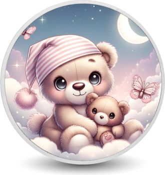 OEM Un Abrazo Lleno De Amor: El Tierno Abrazo De Moonlit Teddy, Moneda Plateada De 1 Oz