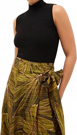 Marie Oliver Mazie Sleeveless Mock Neck Tank Top In Black