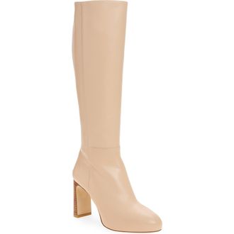 Stuart Weitzman Babette Platform Boot in Barely Beige/New Camel at Nordstrom, Size 11.5