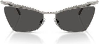 Jimmy Choo London 56mm Cat Eye Sunglasses in Gunmetal /Dark Grey at Nordstrom