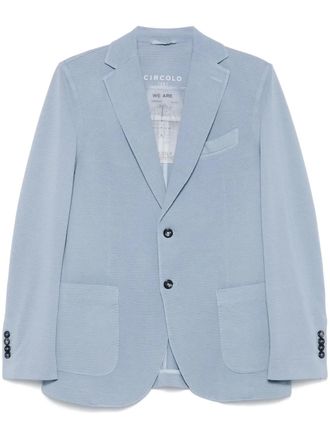 Circolo 1901 single-breasted blazer - men - Polyamide/Spandex/Elastane/Cotton/Cotton - 46 - Blue