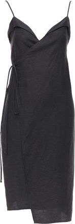 Reformation Tencel Linen V Neck Wrap Dress