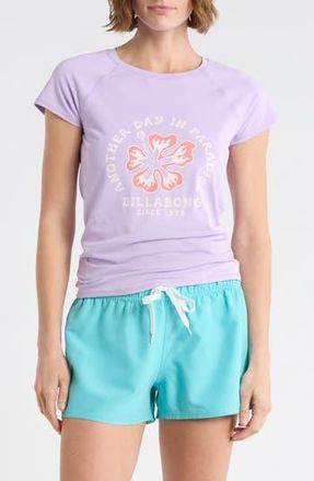 Billabong Beach Babe Rashguard Top in Peaceful Lilac at Nordstrom Rack, Size X-Small